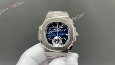 Patek Philippe Nautilus 40.5mm Custom PP.CH28-520 Movement Blue Face Watch